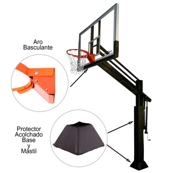 Canasta basket MAMBA 1.50-3.05 m baloncesto - Imagen 10