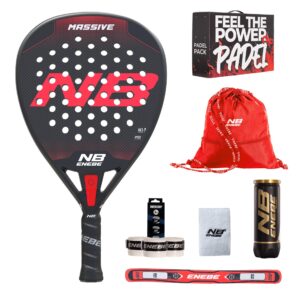 PACK PALA PÁDEL ENEBE MASSIVE ROJA