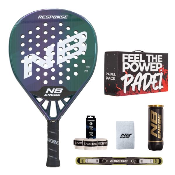 PACK PALA PÁDEL ENEBE RESPONSE FIBER BLUE