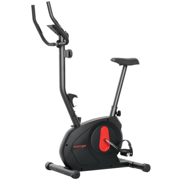 Bicicleta Estática con Resistencia Magnética Ajustable Sensor Pantalla LCD y Asiento Regulable 88x50,5x131,5 cm Negro - Imagen 2