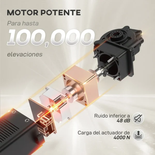 Sillón Relax Reclinable Eléctrico con Calor Lumbar Masaje Vibración Motor Silencioso Función de Memoria Crema - Imagen 9