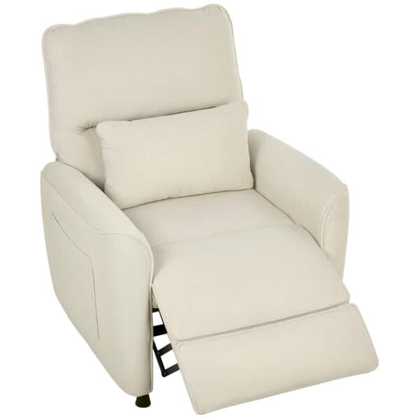 Sillón Relax Reclinable Eléctrico con Calor Lumbar Masaje Vibración Motor Silencioso Función de Memoria Crema - Imagen 11