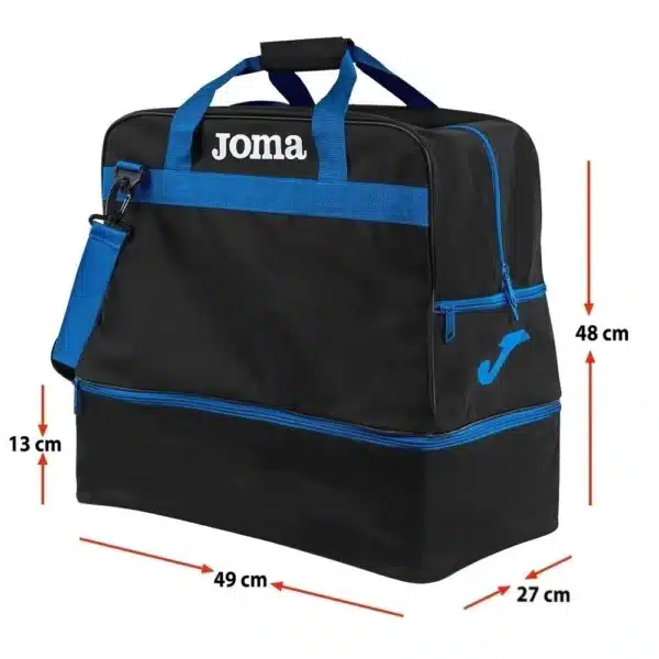 Bolsa Deporte Joma Training III Grande Negro-Rojo/negro-royal/negro 49x48x27cm - Imagen 4