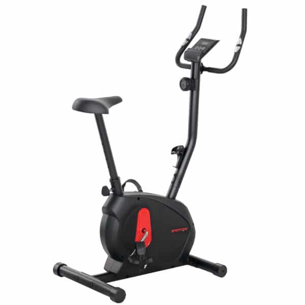 Bicicleta Estática con Resistencia Magnética Ajustable Sensor Pantalla LCD y Asiento Regulable 88x50,5x131,5 cm Negro
