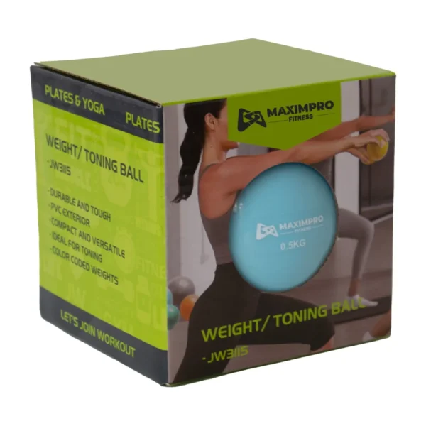 Pelota lastrada BUMBA 0.5 kg Azul claro - Imagen 3