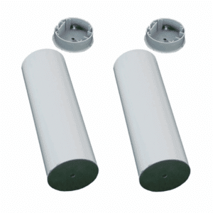 Anclajes para postes aluminio Ø90mm. Tenis, Voleibol, Padel, Multideporte. Jgo.