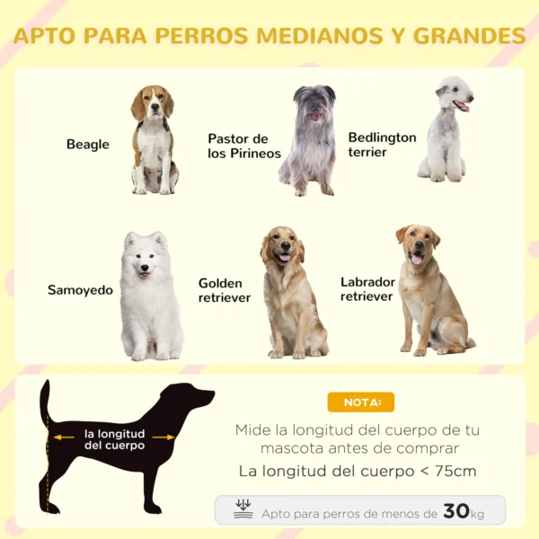 Caseta de Madera para Perros con Techo Abatible Frontal Acrílico y Puerta con Cortina 101x66,5x70,5cm Gris Oscuro - Imagen 8