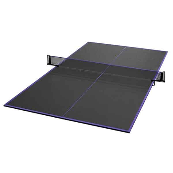 KIT TABLEROS TENIS DE MESA CON SOPORTE Y RED NEGRO/VIOLETA 15MM ESPESOR,MEDIDAS REGLAMENTARIAS