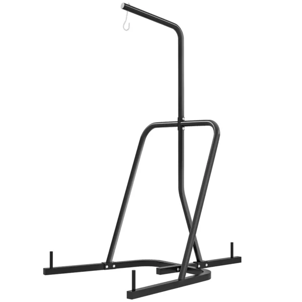 Soporte para Sacos de Boxeo con Marco de Acero Carga de 60 kg para Entrenamiento en Gimnasio Hogar Negro - Imagen 2
