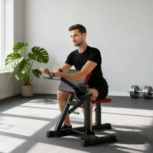 Máquina de Bíceps y Tríceps 2 en 1 Banco de Curl Predicador con Asiento y Apoyo de Codo Ajustables para Gimnasio Casa - Imagen 4