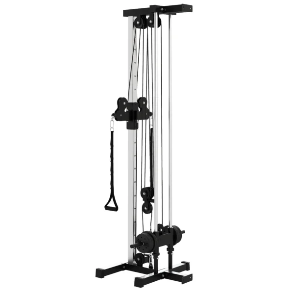 Máquina Polea Alta y Baja de Pared de Doble Polea Ajustable en 15 Posiciones Multifunción Lat Pulldown para Gimnasio - Imagen 2