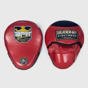 Manoplas de Boxeo Curvadas Buddha Spectrum Thailand Rojas (Precio Par)
