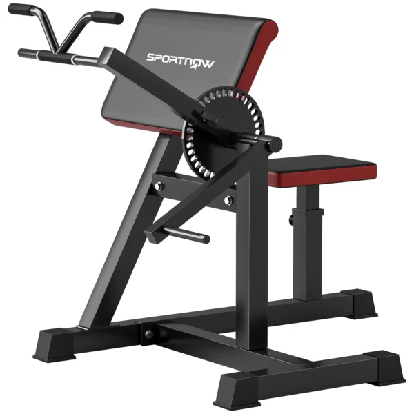 Máquina de Bíceps y Tríceps 2 en 1 Banco de Curl Predicador con Asiento y Apoyo de Codo Ajustables para Gimnasio Casa - Imagen 2