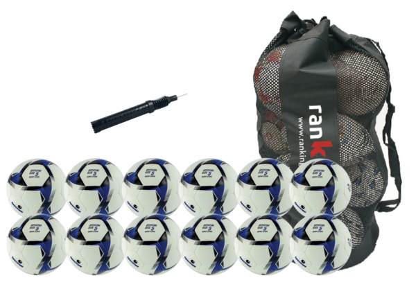 Balón Fútbol Spectrum Talla 5, Lote Ahorro, 12 balones, Bolso e Hinchador