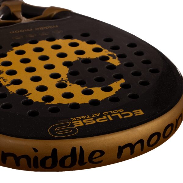 PALA PÁDEL MIDDLE MOON ECLIPSE 9 GOLD ATTACK 12K - Imagen 2