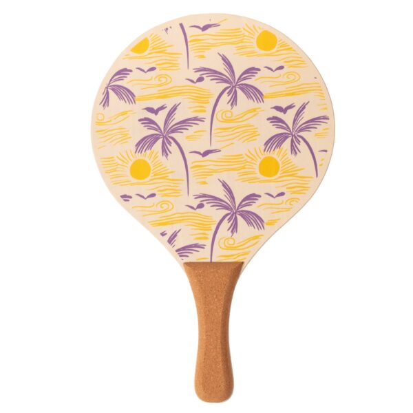 JUEGO DE PALAS DE PLAYA DE MADERA CON PELOTA SOFTEE PALM - Imagen 4