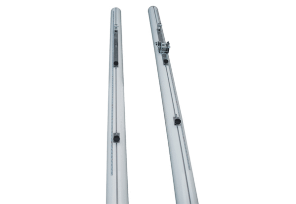Postes de Voleibol aluminio, Ø 90mm, para anclar (tensor con cabrestante)