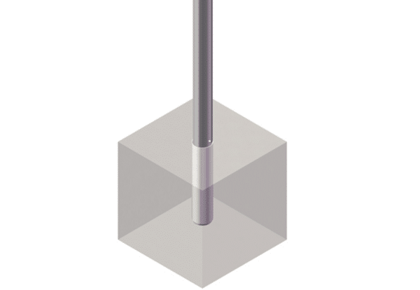 Postes de Voleibol aluminio, Ø 90mm, para anclar (tensor con cabrestante) - Imagen 2
