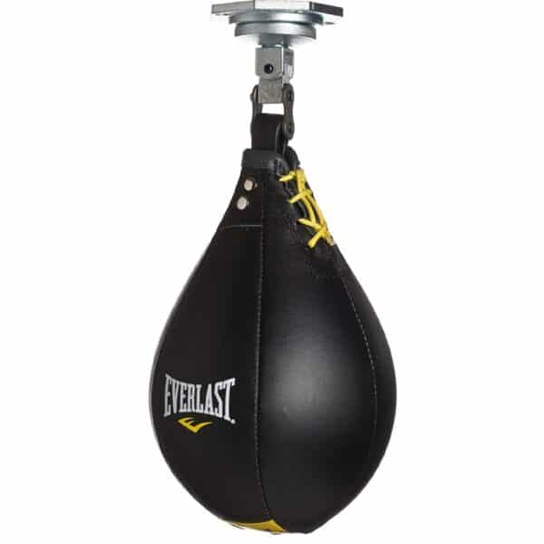 EVERLAST PERA BOXEO LEATHER SPEED BAG 9"X6" BLACK CUERO PUNCHING - Imagen 5