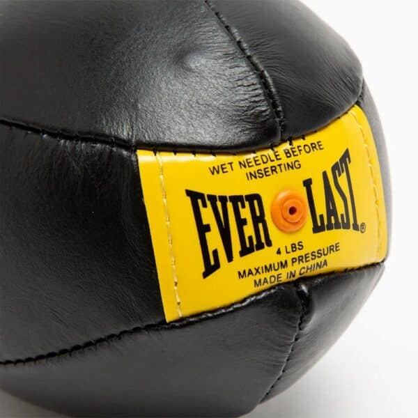 EVERLAST PERA BOXEO LEATHER SPEED BAG 9"X6" BLACK CUERO PUNCHING - Imagen 3