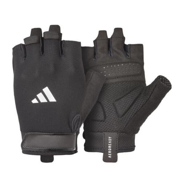ADIDAS GUANTES DE ENTRENAMIENTO ESSENTIAL BCK/WHT BLANCO HALTEROFILIA FITNESS - Imagen 11