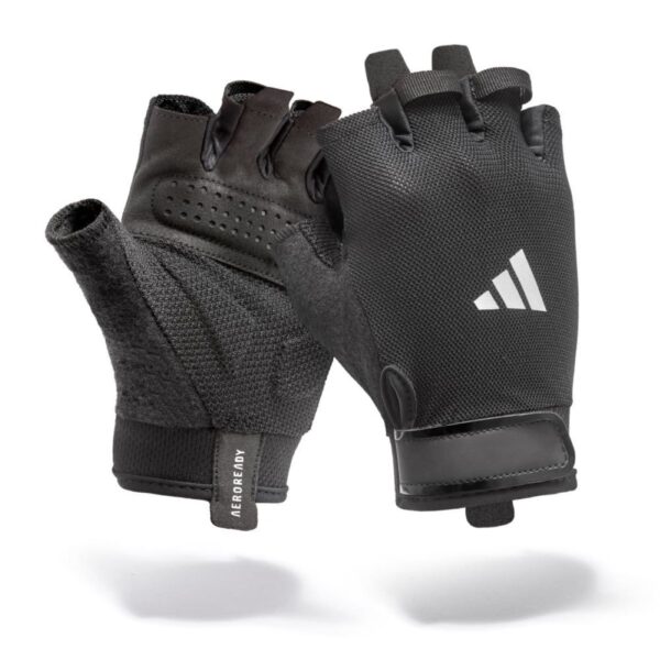 ADIDAS GUANTES DE ENTRENAMIENTO ESSENTIAL BCK/WHT BLANCO HALTEROFILIA FITNESS - Imagen 12
