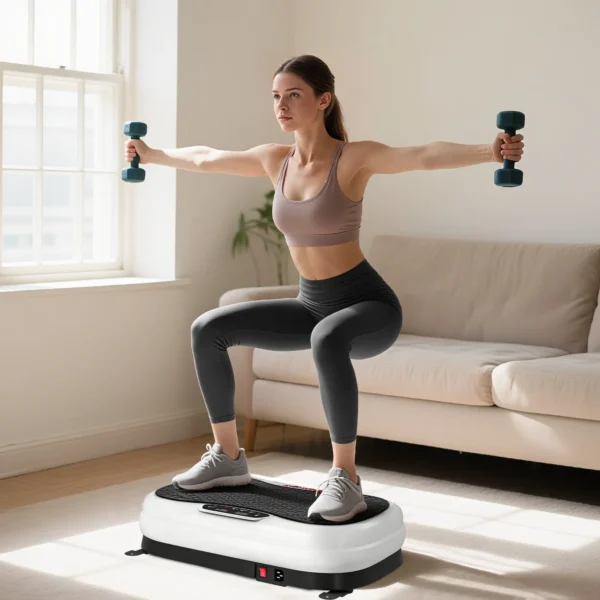 Plataforma Vibratoria con 50 Velocidades 3 Programas Pantalla LED Mando a Distancia Bandas Elásticas Ejercicio en Casa - Imagen 4