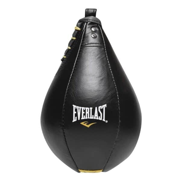 EVERLAST PERA BOXEO LEATHER SPEED BAG 9"X6" BLACK CUERO PUNCHING