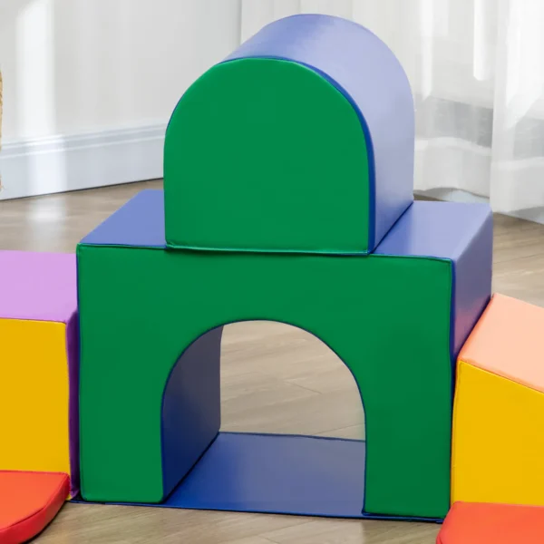 Juego de 7 Bloques de Espuma para Niños Bloques de Construcción Figuras de Construcción para Escalar y Gatear Multicolor - Imagen 4
