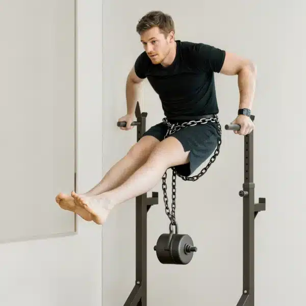 Soporte para Pesas Estante Soporte Barra Pesas Ajustable para Ejercicios Sentadillas en Hogar y Oficina Carga 150 kg de Acero Altura Regulable de 121-171 cm Negro y Rojo - Imagen 4