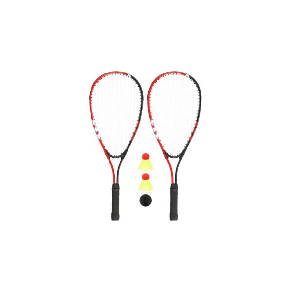 Set de Crossminton – 2 Raquetas de Aluminio, 2 Plumas y Pelota, Juego Familiar al Aire Libre