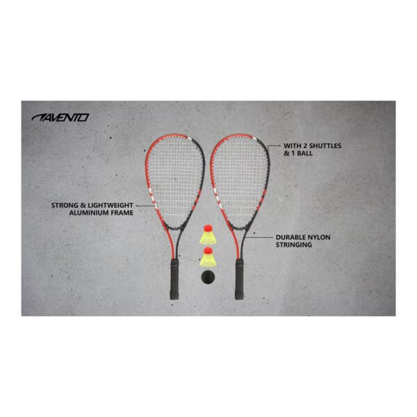 Set de Crossminton – 2 Raquetas de Aluminio, 2 Plumas y Pelota, Juego Familiar al Aire Libre - Imagen 7
