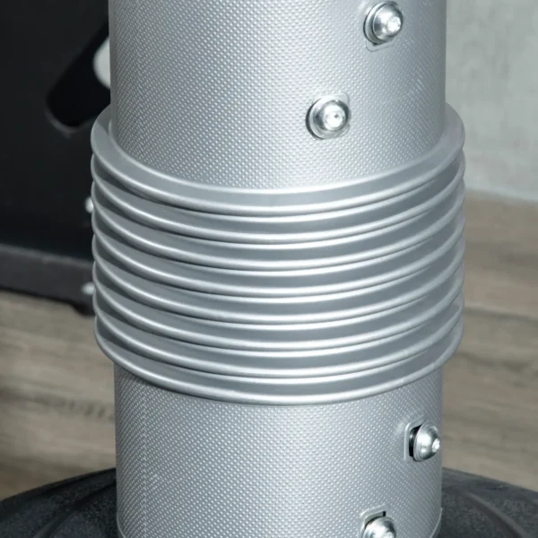 Dummy de boxeo, independiente, ajustable en altura, base pesada, cuero artificial, Negro + Gris + azul, 55x55x178-207 cm - Imagen 4