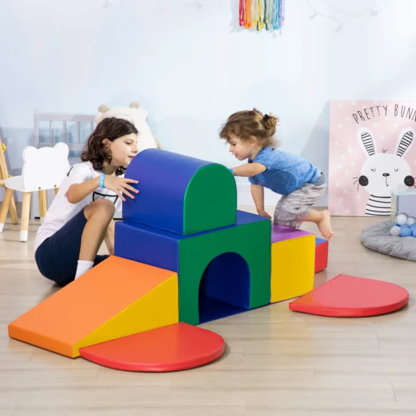 Juego de 7 Bloques de Espuma para Niños Bloques de Construcción Figuras de Construcción para Escalar y Gatear Multicolor - Imagen 10