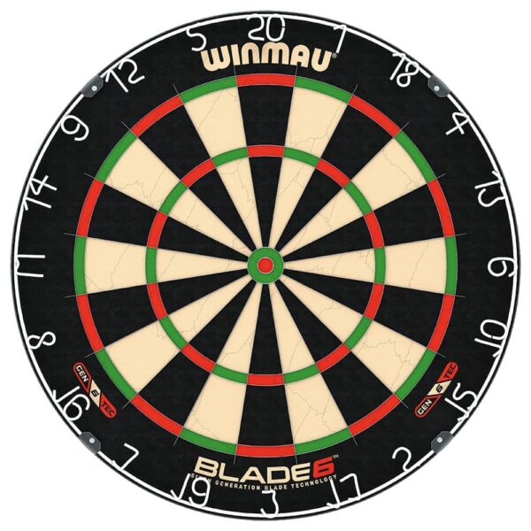 Diana Winmau Blade 6 Dartboard+Surround Naranja/VERDE Winmau DARDOS PUNTA DE ACERO - Imagen 3