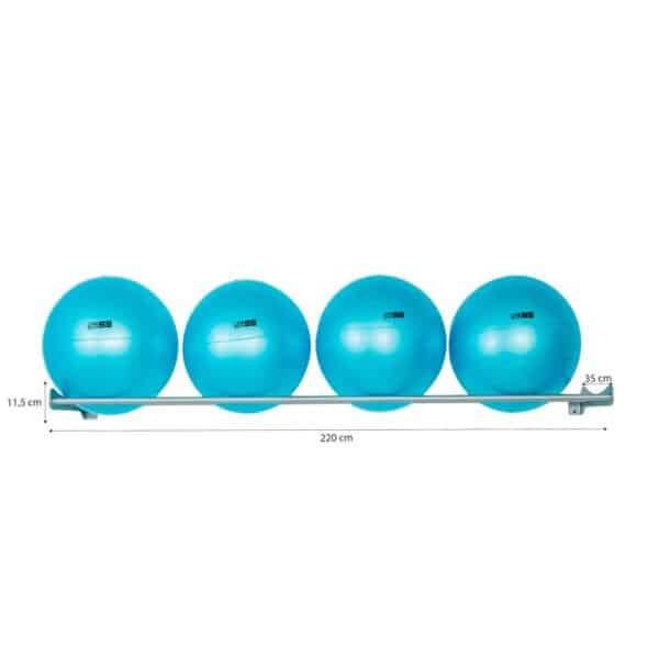 Soporte pared fitness ball 2,20M