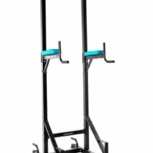 Drumfit PullUps 4000 Power tower. Multiestación de musculación. Torre de dominadas y fondos. Acolchado y con agarres antideslizantes. Altura ajustable. Máximo peso 120 kg.