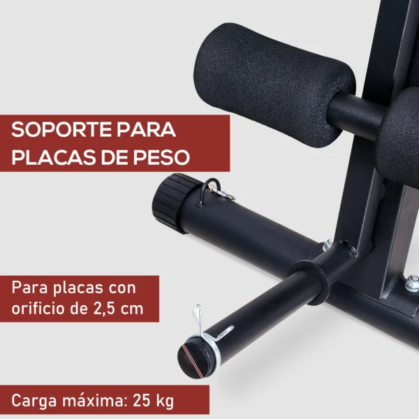 Banco de Musculación Plegable, Banco de Pesas, Respaldo Inclinable de 7 Niveles, Extensión de Pierna, Cojín de Predicador, Banda de Resistencia, para Entrenamiento Completo, Casa Gimnasio - Imagen 6