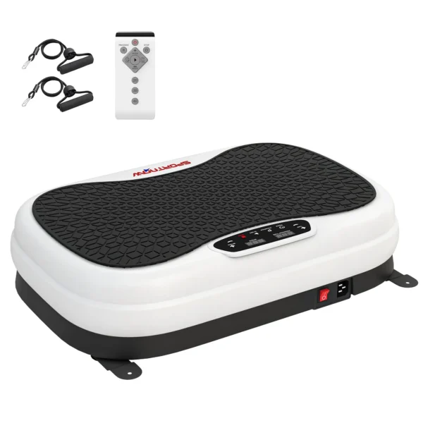 Plataforma Vibratoria con 50 Velocidades 3 Programas Pantalla LED Mando a Distancia Bandas Elásticas Ejercicio en Casa - Imagen 2