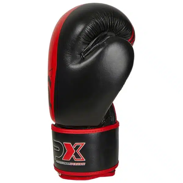 GUANTES BOXEO NEGRO-ROJO PX 8/10/12/14/16 ONZAS - Imagen 4