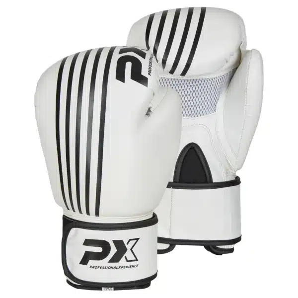 GUANTES BOXEO SPARRING BLANCOS PX 8/10/12/14/16 ONZAS