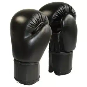 GUANTES BOXEO NEGROS PU 8/10/12/14/16 ONZAS