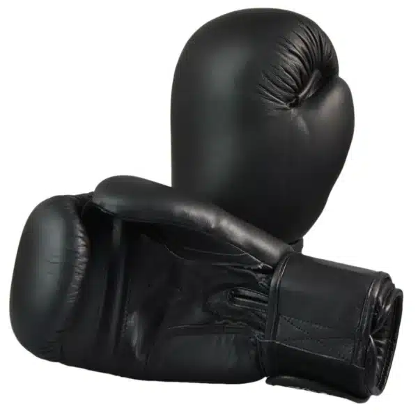 GUANTES BOXEO DE CUERO NEGRO 8/10/12/14 ONZAS - Imagen 2