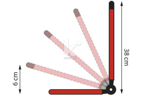 Valla Ángulo regulable 6 a 38 cm con bolso. Set 6 uds.ATLETISMO - Imagen 2