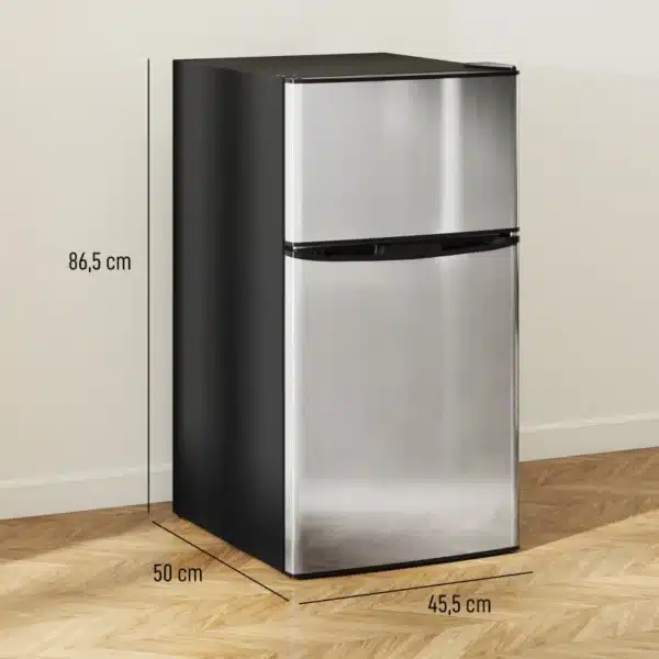 Mini Nevera Silenciosa 88 L Clase E Bajo Encimera Temperatura Regulable 5 Niveles Puerta Reversible Luz Interior Negro - Imagen 10