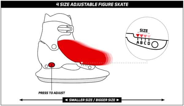 Patín sobre hielo artístico ajustable - Imagen 4