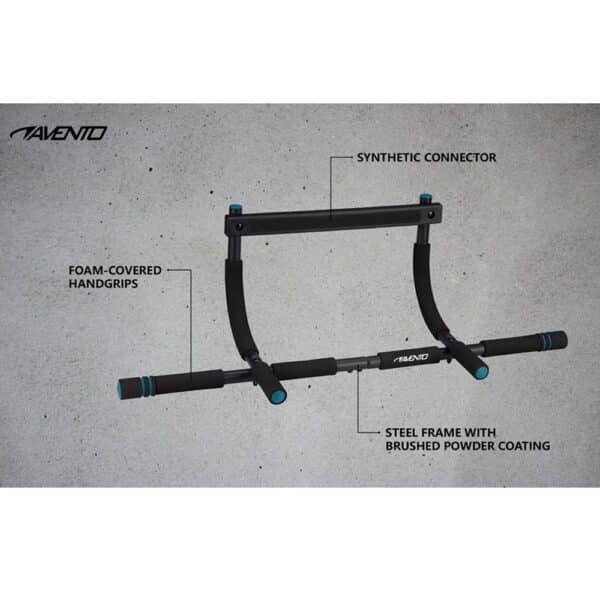 Avento Barra de Dominadas Multi-Fitness para Puerta - Barra de Musculación de Acero con Agarre Acolchado (Hasta 100kg) - Imagen 9