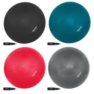 Pelota de Gimnasia Avento 65 cm - Fitball Antiestática con Bomba de Inflado - Ideal para Yoga, Pilates y Oficina