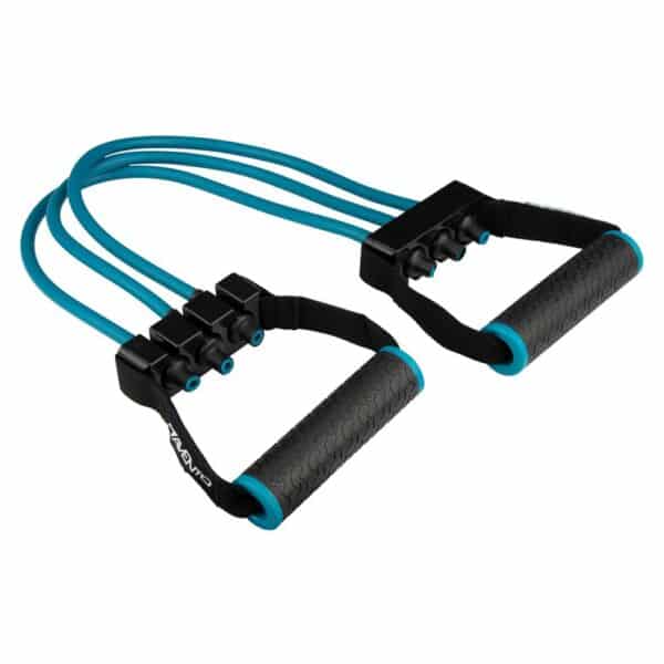 Avento Expansor de Pecho Ajustable - Tensor con 3 Tubos de Resistencia TPE (Hasta 24kg) y Agarres Ergonómicos