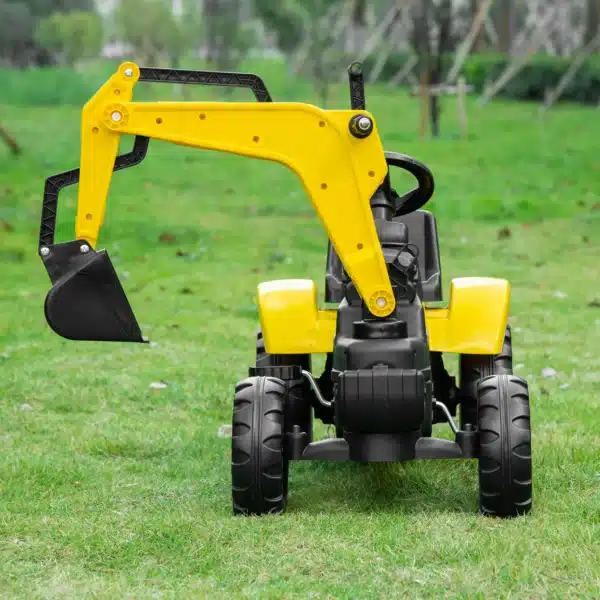 Tractor a Pedales para Niños de +3 Años con Pala Delantera y Bocina Carga 35kg Tractor Infantil 107x42x71 cm Amarillo - Imagen 6